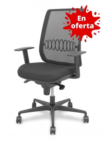 SILLA DE OFICINA ERGONÓMICA CON MALLA TRANSPIRABLE ALARES NEGRO