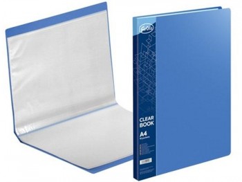 CARPETA  DE FUNDAS DE PLÁSTICO A4 PVC AZUL FOROFIS