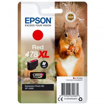 CARTUCHO EPSON 478XL ROJO PHOTO HD C13T04F54020 XP-15000