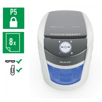 DESTRUCTORA LEITZ IQ OPTIMAX OFFICE 350 8H MICROCORTE 2X15MM 22L P5