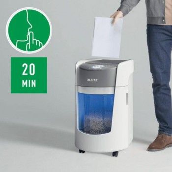 DESTRUCTORA LEITZ IQ OPTIMAX OFFICE 350 8H MICROCORTE 2X15MM 22L P5