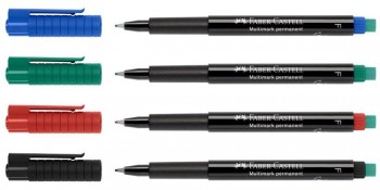 ROTULADOR PERMANENTE FABER CASTELL MULTIMARCK F Y SF