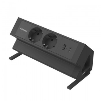 REGLETA DE SOBREMESA DE 2 TOMAS CON USB-C Y USB-A FELLOWES