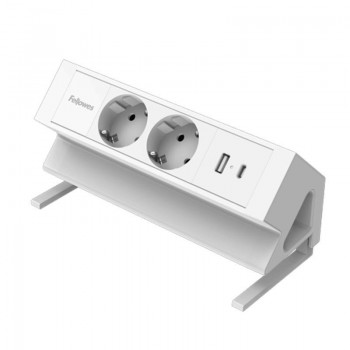 REGLETA DE SOBREMESA DE 2 TOMAS CON USB-C Y USB-A FELLOWES