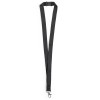 CORDÓN LANYARD CON MOSQUETÓN METÁLICO Y CIERRE DE SEGURIDAD NEGRO
