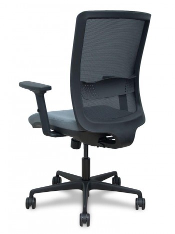 SILLA DE OFICINA  HACHES TRASLACK  ASIENTO GRIS BRAZOS 2D
