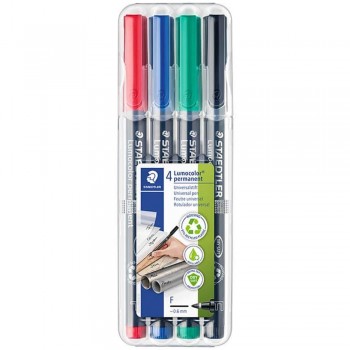 ROTULADOR PERMANENTE STAEDTLER LUMOCOLOR RETROPROYECCIÓN PUNTA FINA F