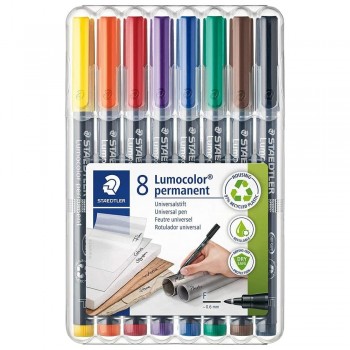 ROTULADOR PERMANENTE STAEDTLER LUMOCOLOR RETROPROYECCIÓN PUNTA FINA F