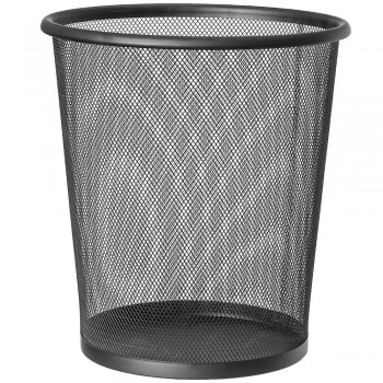 PAPELERA METÁLICA DE REJILLA 25x30 NEGRO